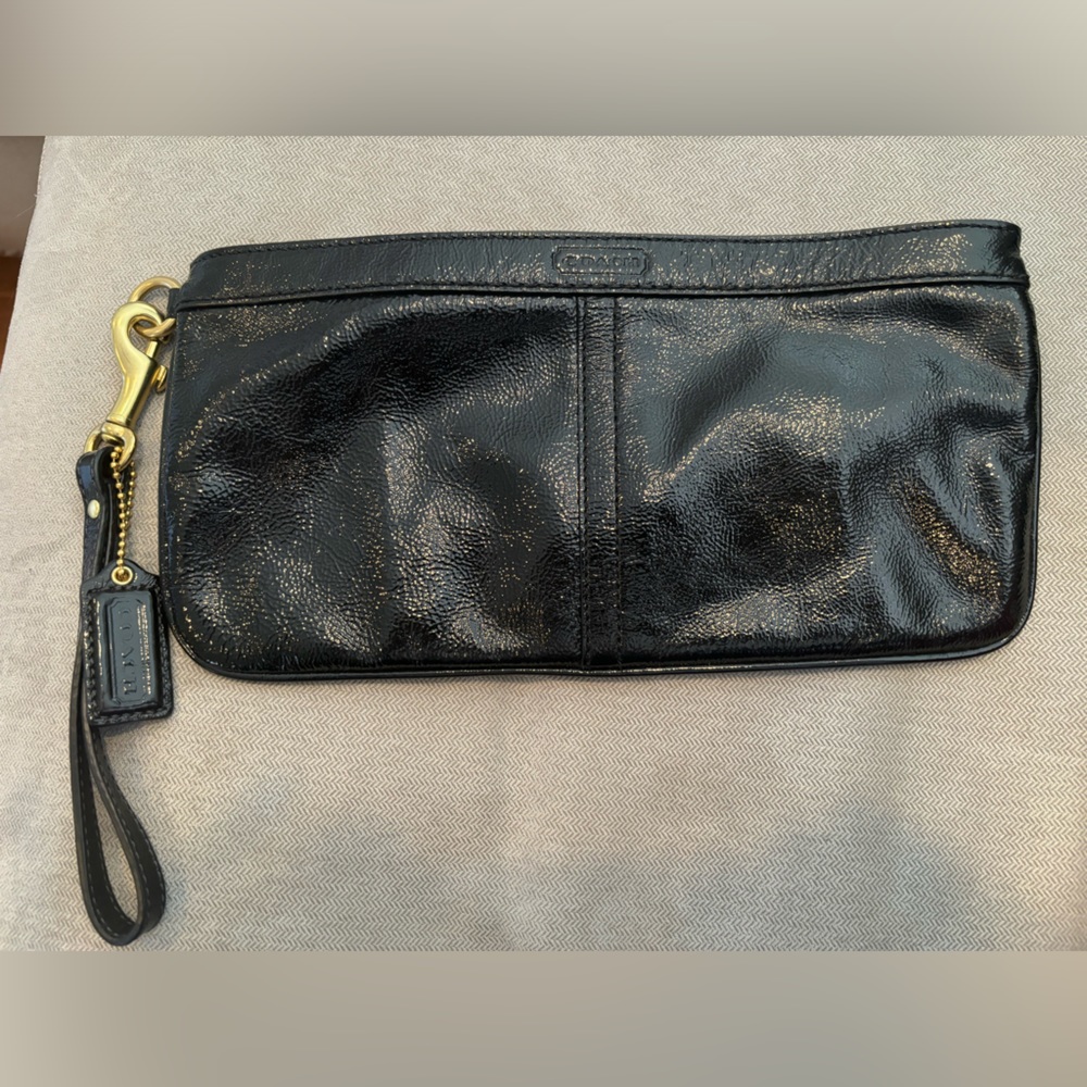 COACH patent leather clutch